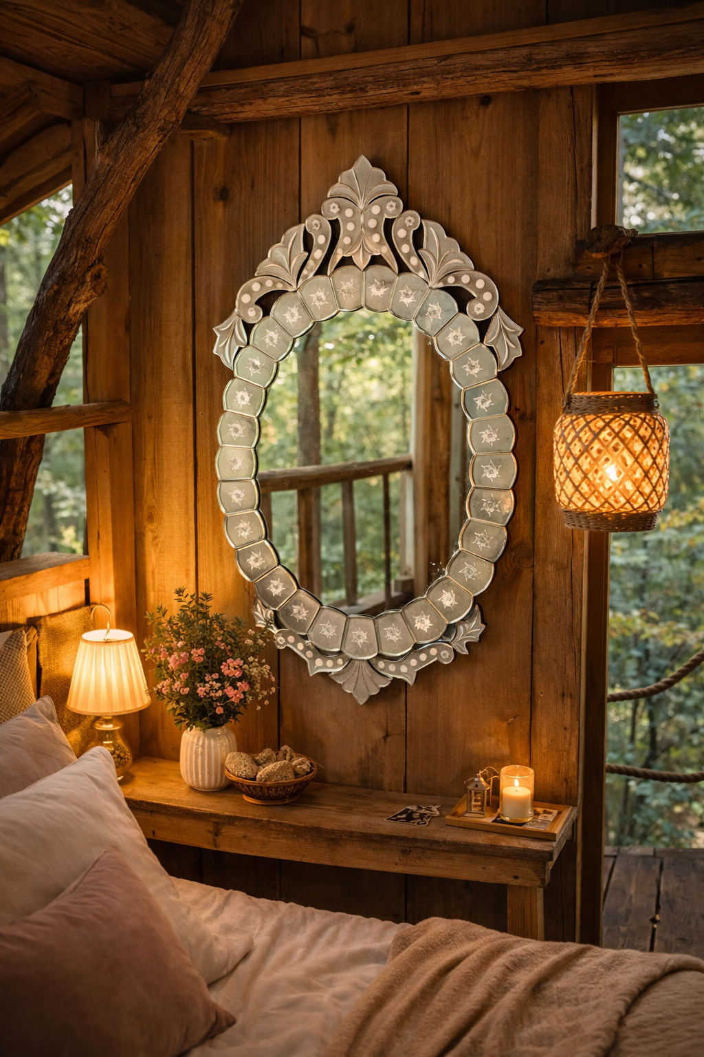  Star Oval Scalloped Mirror thumbnail